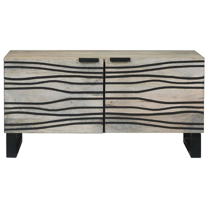 Tavolino da salotto Beige e Nero 80 x 50 x 40 cm