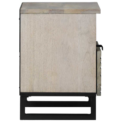 Armadio da Notte 2 pcs Bianco e Nero 40 x 33 x 46 cm