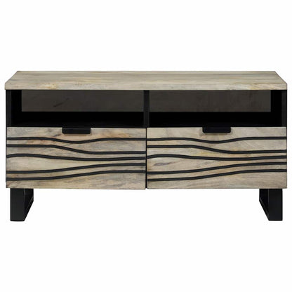 Tavolino da salotto con cassetto Beige e Nero 80 x 54 x 40 cm