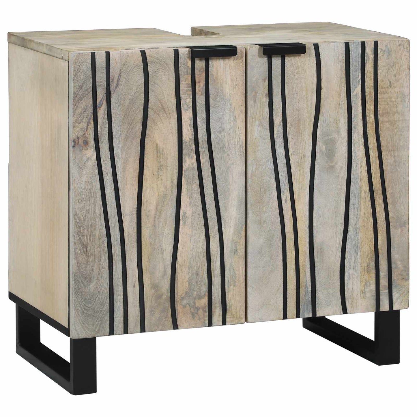 Armadio per Lavabo da Bagno con porta Bianco 62 x 33 x 58 cm