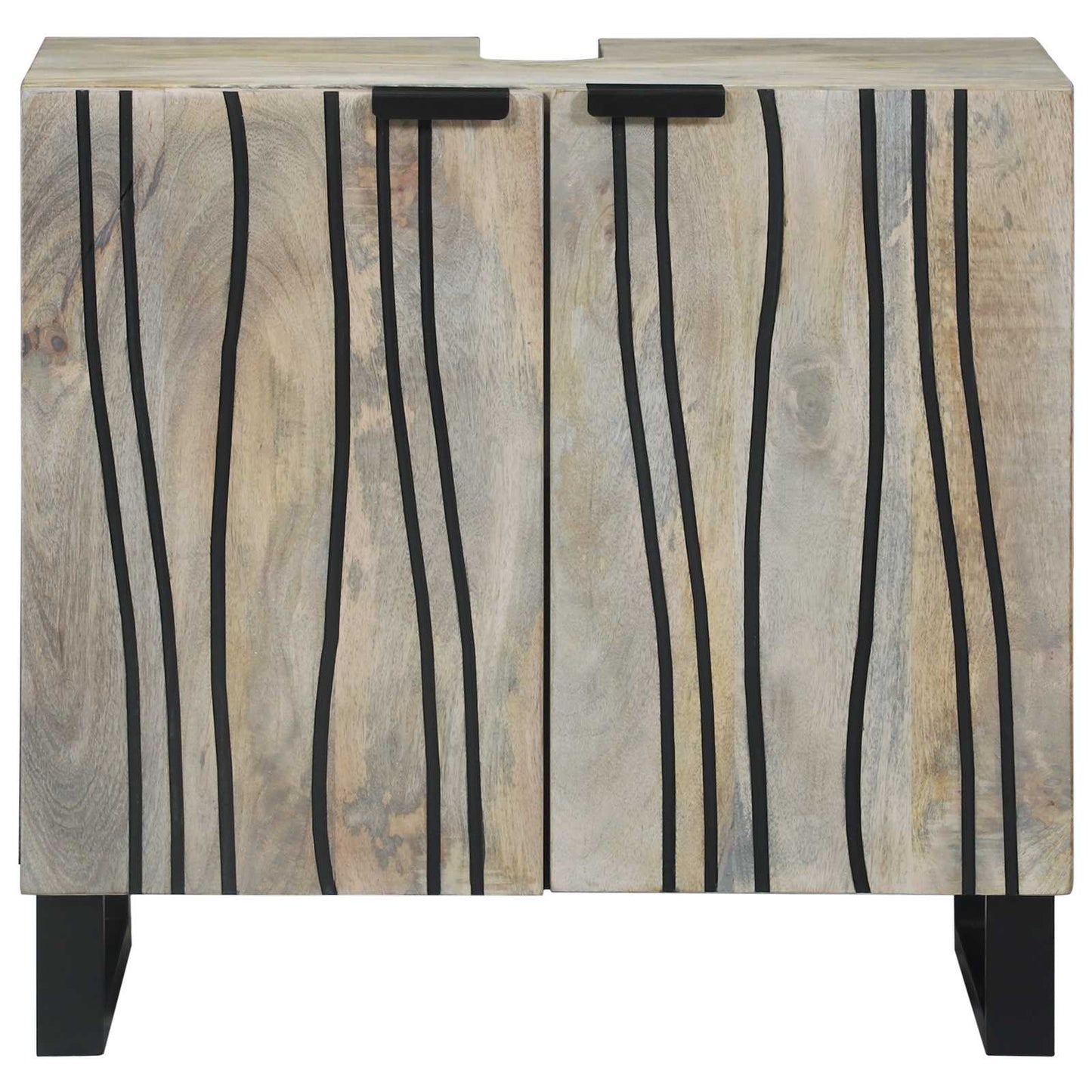 Armadio per Lavabo da Bagno con porta Bianco 62 x 33 x 58 cm