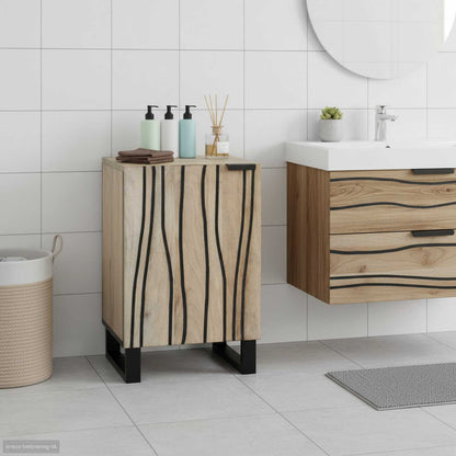 Armadio per Lavabo da Bagno con porta Bianco 38 x 33,5 x 58 cm