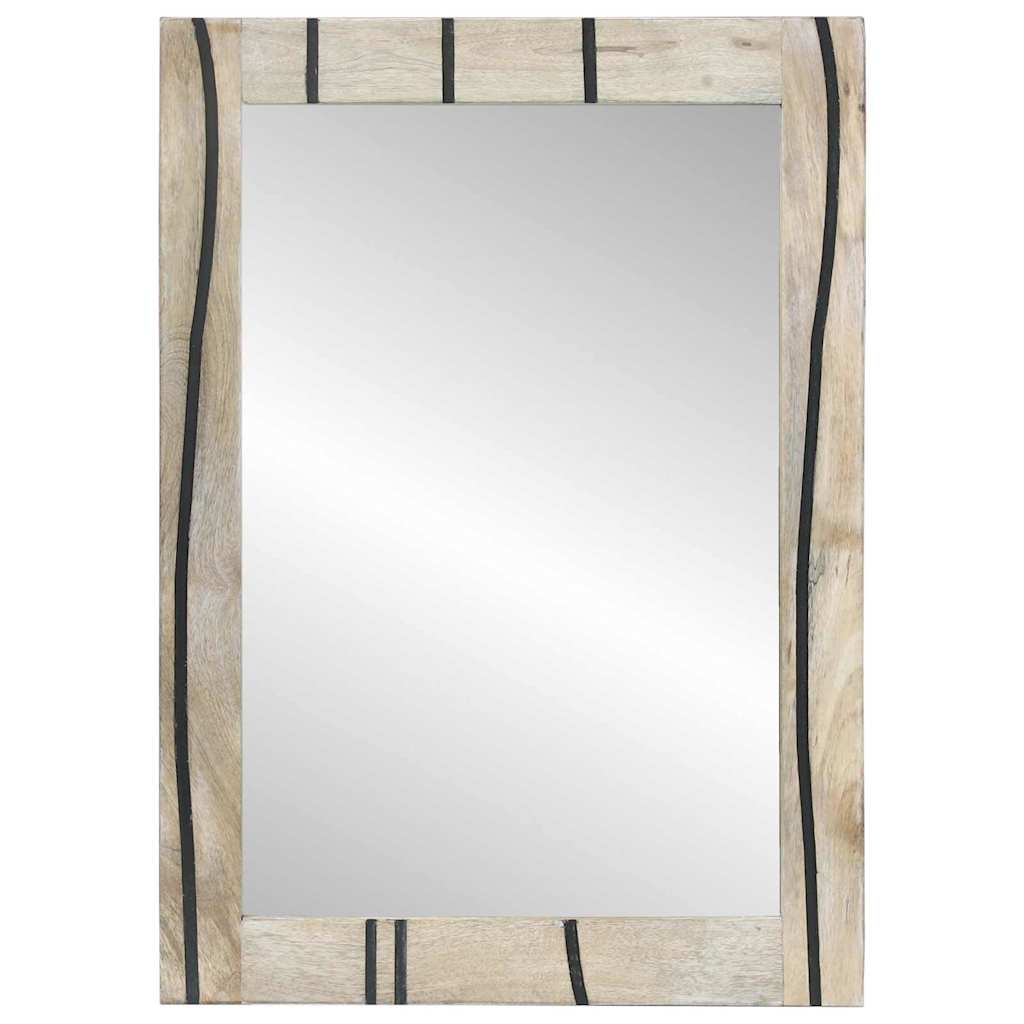 Specchio da bagno con specchio Marrone 70 x 50 x 2,5 cm