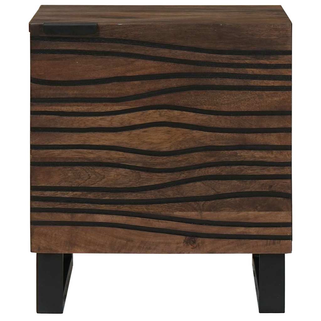 Armadio da Notte Noce 40 x 33 x 46 cm Legno massello di acacia