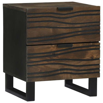 Armadio da Notte Noce 40 x 33 x 46 cm Legno massello di acacia