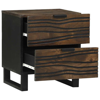 Armadio da Notte Noce 40 x 33 x 46 cm Legno massello di acacia