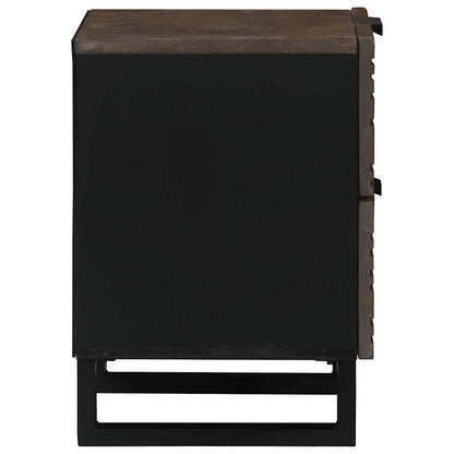 Armadio da Notte Noce 40 x 33 x 46 cm Legno massello di acacia
