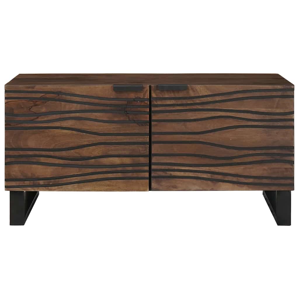 Tavolino da salotto Marrone e Nero 80 x 50 x 40 cm