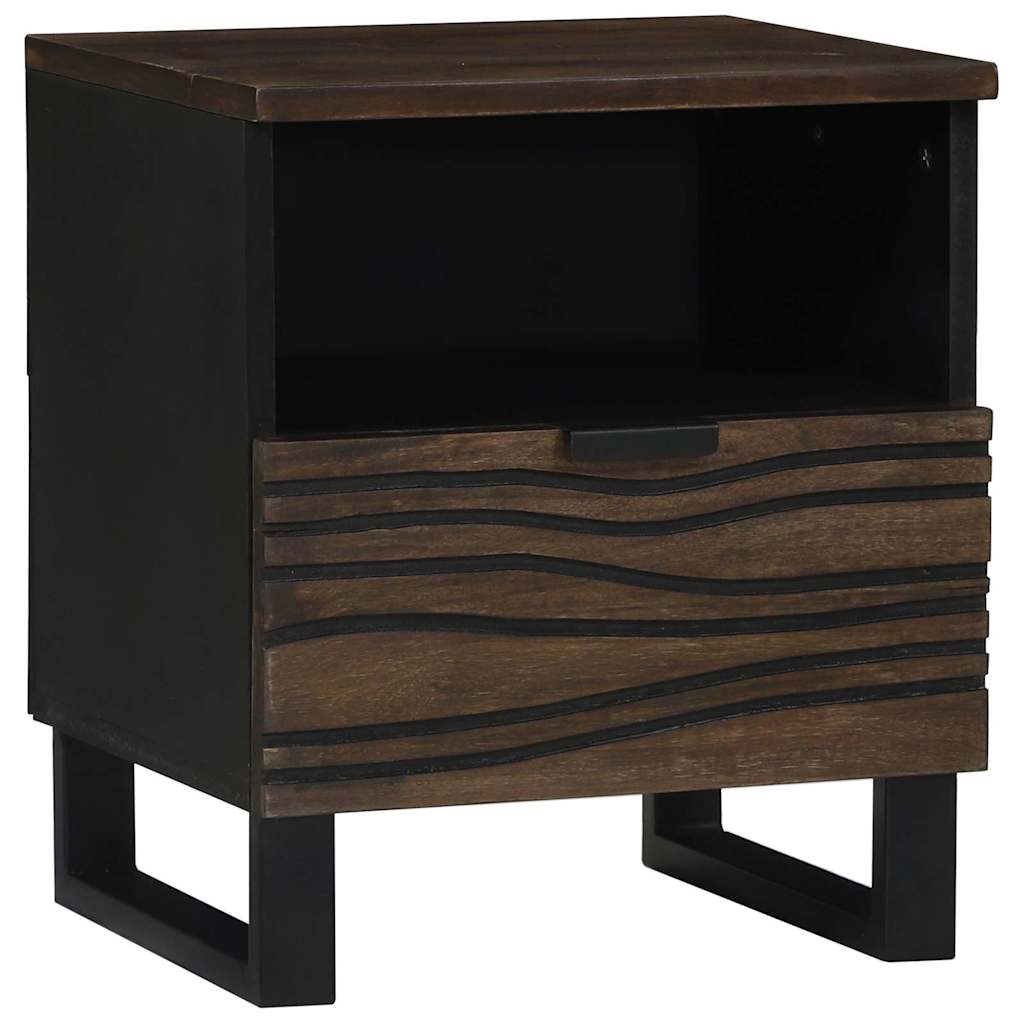 Armadio da Notte Noce 40 x 33 x 46 cm Legno massello di acacia