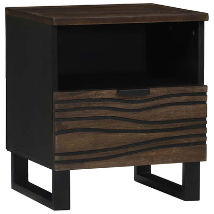 Armadio da Notte Noce 40 x 33 x 46 cm Legno massello di acacia