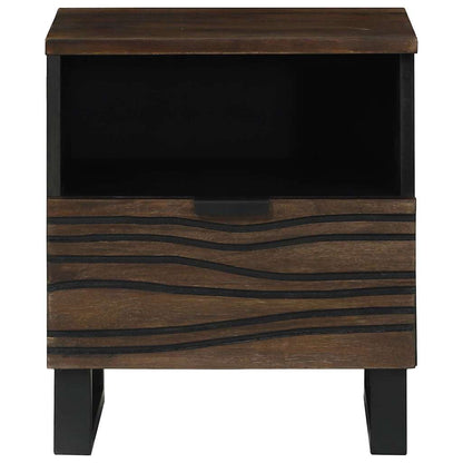 Armadio da Notte Noce 40 x 33 x 46 cm Legno massello di acacia