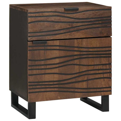 Armadio da Notte Noce 50 x 33 x 60 cm Legno massello di acacia