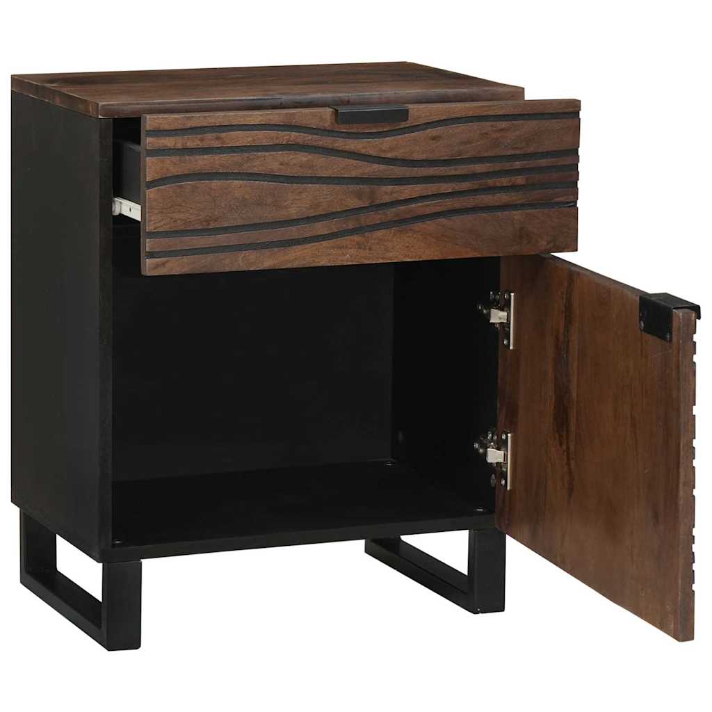Armadio da Notte Noce 50 x 33 x 60 cm Legno massello di acacia