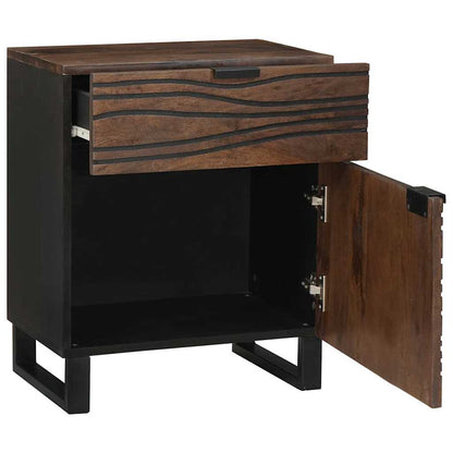 Armadio da Notte Noce 50 x 33 x 60 cm Legno massello di acacia