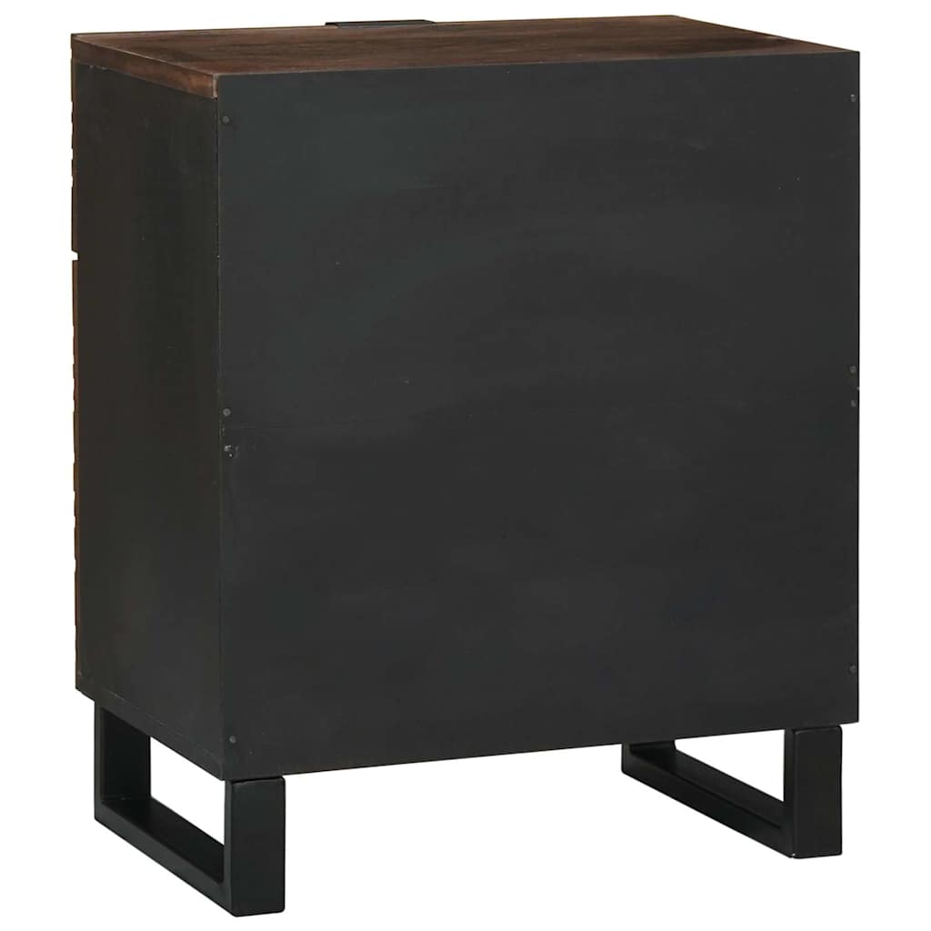 Armadio da Notte Noce 50 x 33 x 60 cm Legno massello di acacia