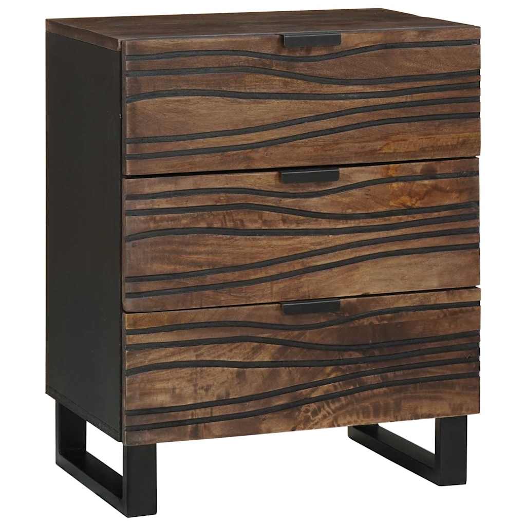 Armadio da Notte Noce 50 x 33 x 62 cm Legno massello di acacia