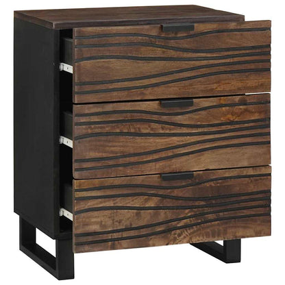 Armadio da Notte Noce 50 x 33 x 62 cm Legno massello di acacia