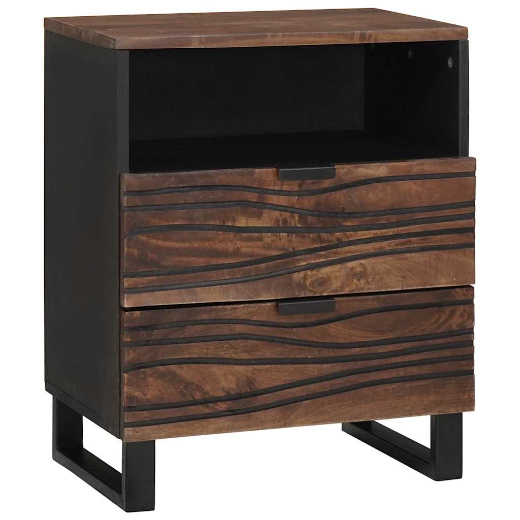 Armadio da Notte Noce 50 x 33 x 62 cm Legno massello di acacia