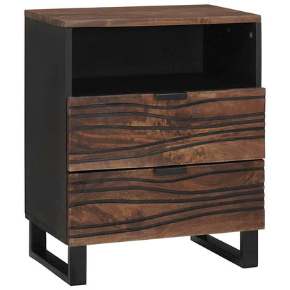 Armadio da Notte Noce 50 x 33 x 62 cm Legno massello di acacia