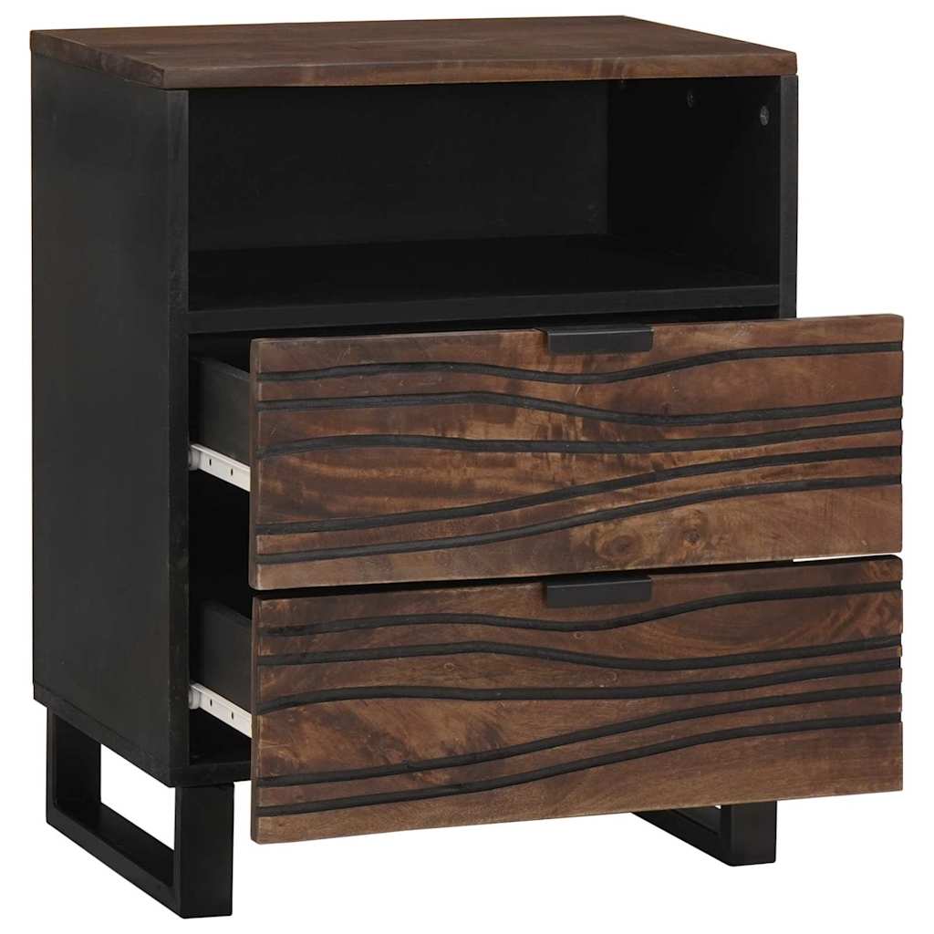 Armadio da Notte Noce 50 x 33 x 62 cm Legno massello di acacia