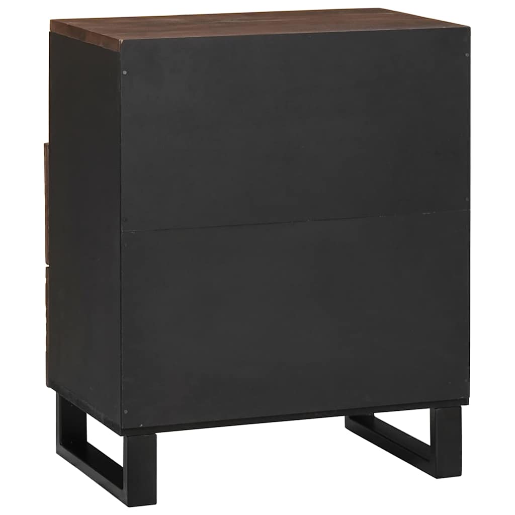 Armadio da Notte Noce 50 x 33 x 62 cm Legno massello di acacia
