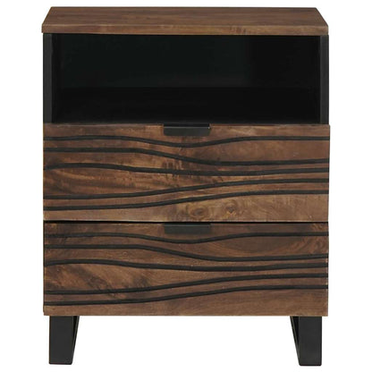 Armadio da Notte Noce 50 x 33 x 62 cm Legno massello di acacia