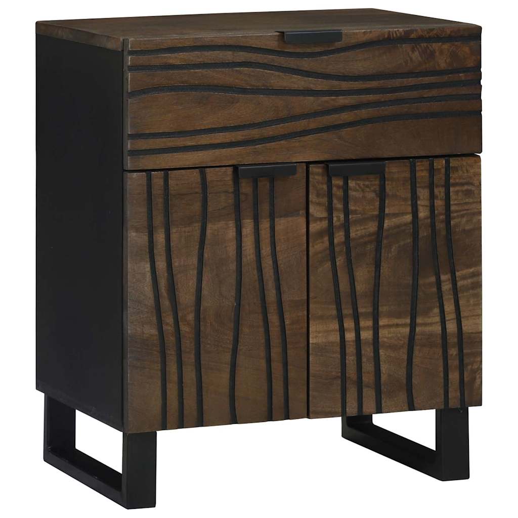 Armadio da Notte Noce 50 x 33 x 60 cm Legno massello di acacia