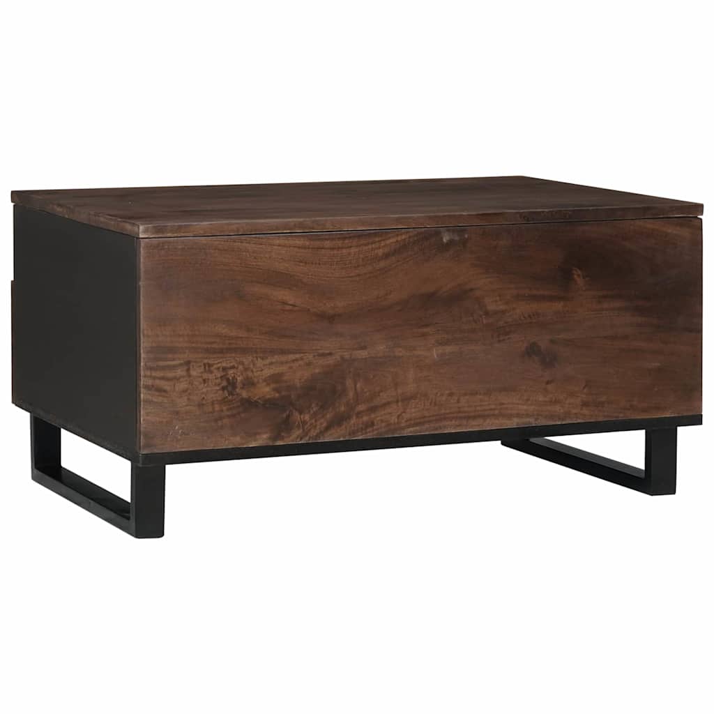 Tavolino da salotto con cassetto Marrone e Nero 80 x 54 x 40 cm
