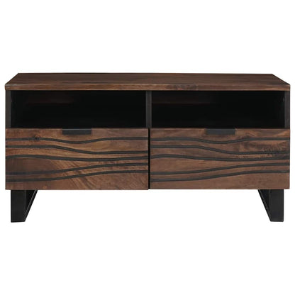 Tavolino da salotto con cassetto Marrone e Nero 80 x 54 x 40 cm