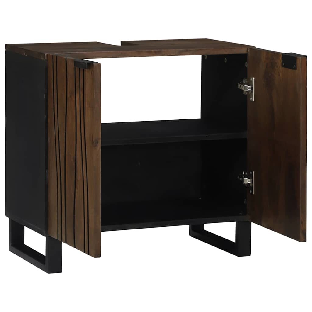 Armadio per Lavabo da Bagno con porta Noce 62 x 33 x 58 cm