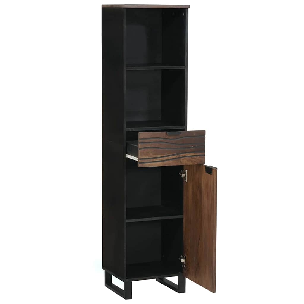 Armadio per Lavabo da Bagno con porta Noce 38 x 33 x 160 cm