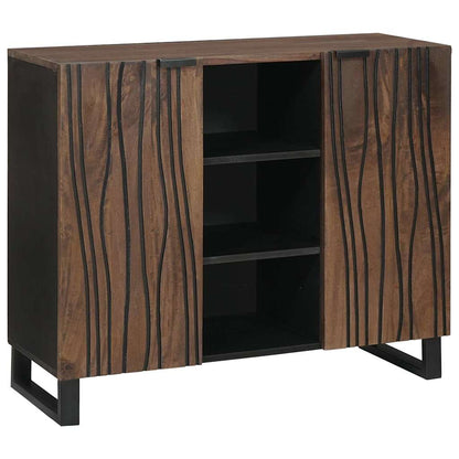 Sideboard Marrone 90 x 33 x 75 cm legno massello di mango