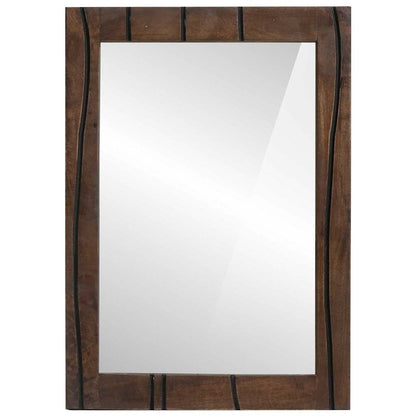 Specchio da bagno Montaggio a parete Marrone 70 x 50 x 2,5 cm