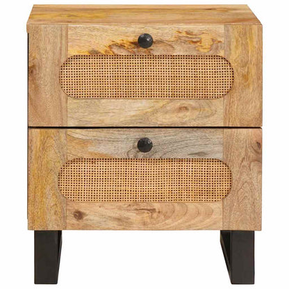 Armadio da Notte con cassetto 2 pcs Naturale 40 x 33 x 46 cm