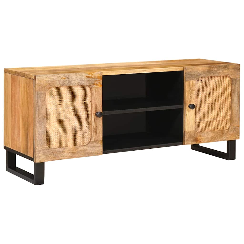 Mobile TV Marrone 105 x 33 x 46 cm Legno di mango massello