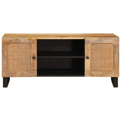 Mobile TV Marrone 105 x 33 x 46 cm Legno di mango massello