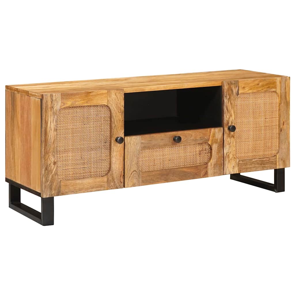 Mobile TV Marrone 105 x 33 x 46 cm Legno di mango massello