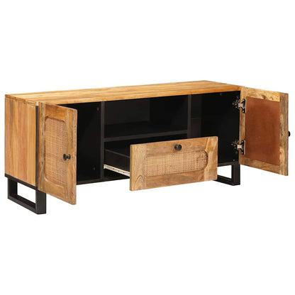 Mobile TV Marrone 105 x 33 x 46 cm Legno di mango massello