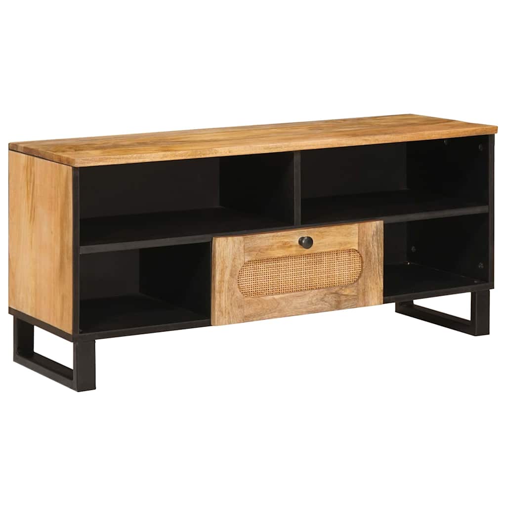Mobile TV Marrone 100 x 33 x 46 cm Legno di mango massello