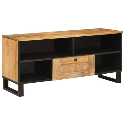 Mobile TV Marrone 100 x 33 x 46 cm Legno di mango massello