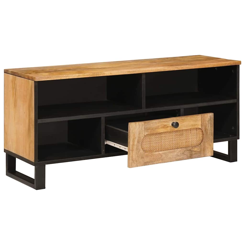 Mobile TV Marrone 100 x 33 x 46 cm Legno di mango massello