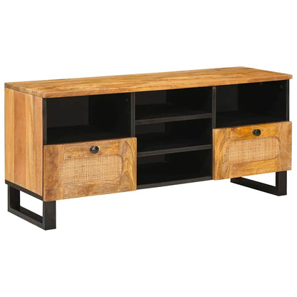 Mobile TV Marrone 100 x 33 x 46 cm Legno di mango massello