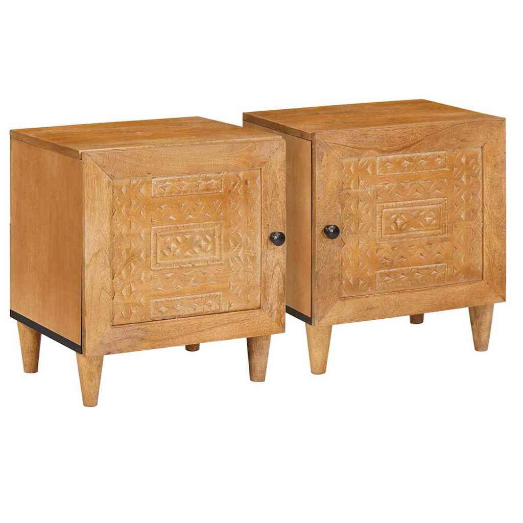 Armadio da Notte 2 pcs Marrone Chiaro 40 x 33 x 46 cm