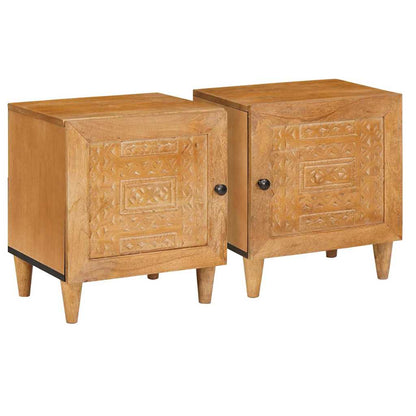 Armadio da Notte 2 pcs Marrone Chiaro 40 x 33 x 46 cm