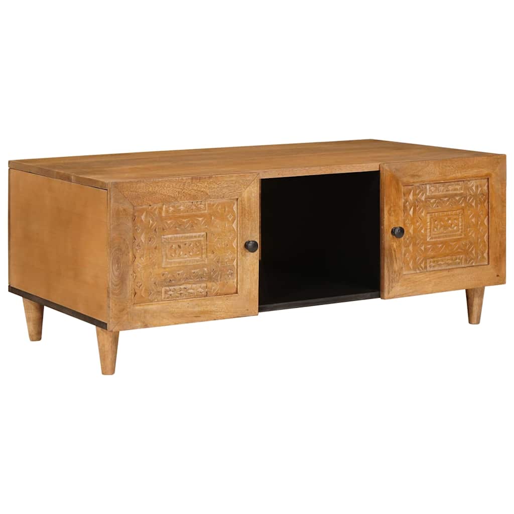 Tavolino da salotto con porta Marrone Chiaro 100 x 54 x 40 cm