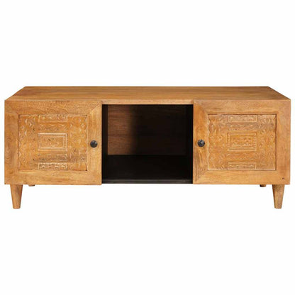 Tavolino da salotto con porta Marrone Chiaro 100 x 54 x 40 cm