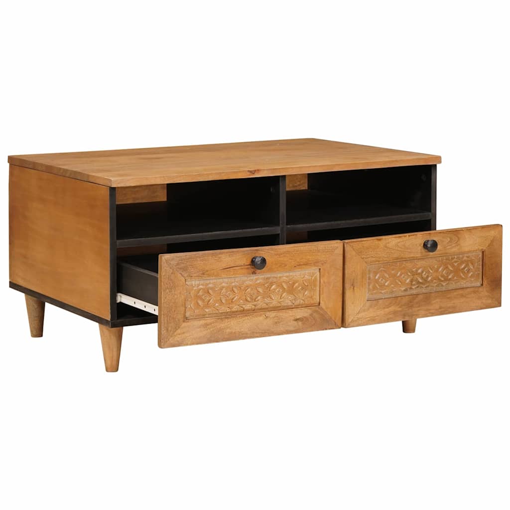 Tavolino da salotto con cassetto Marrone Chiaro 80 x 54 x 40 cm
