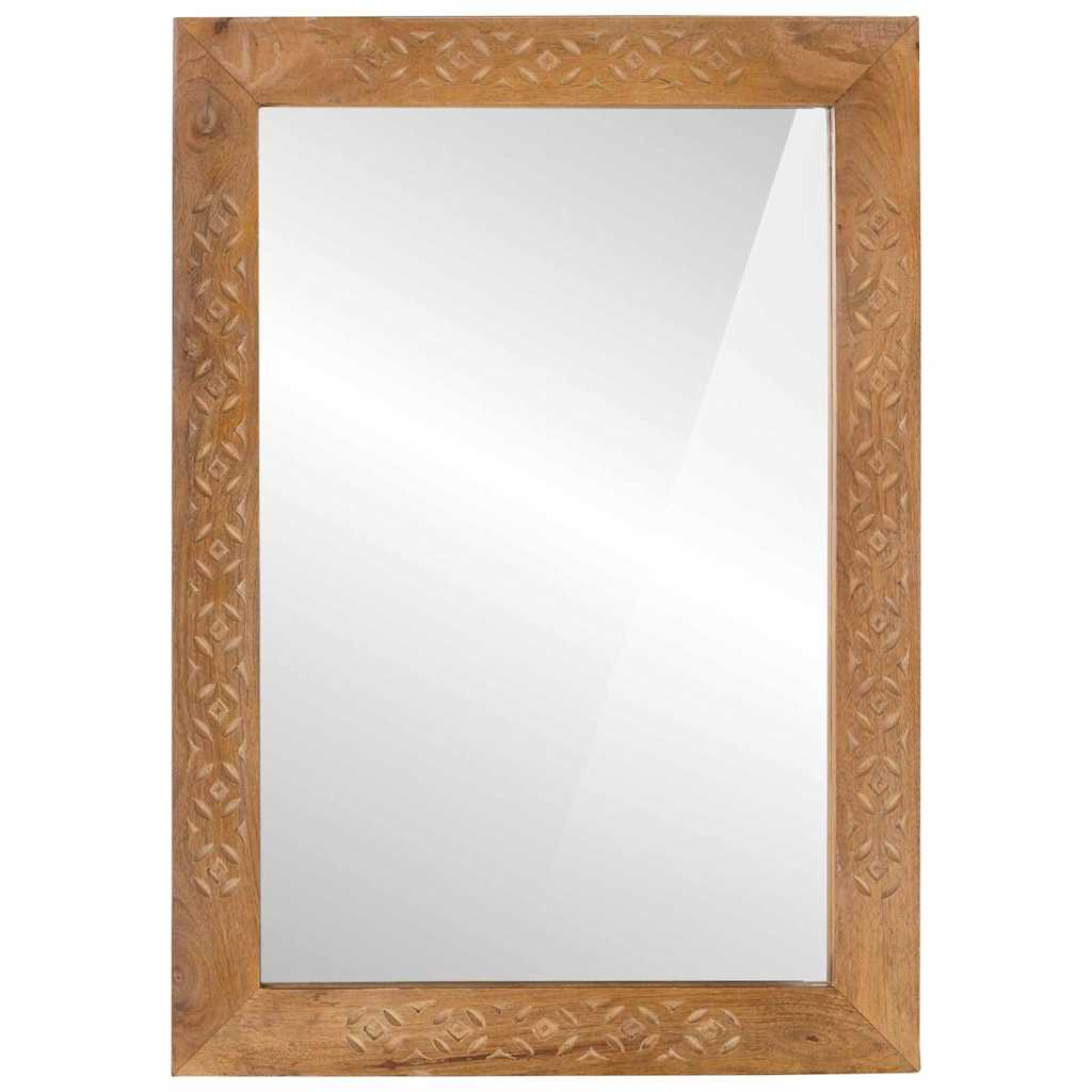 Specchio da bagno con specchio Marrone Chiaro 70 x 50 x 2,5 cm