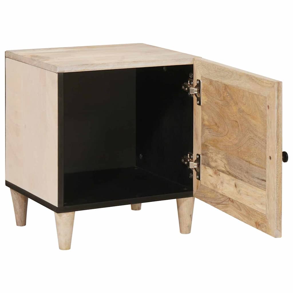 Armadio da Notte Beige 40 x 33 x 46 cm Legno massello di acacia