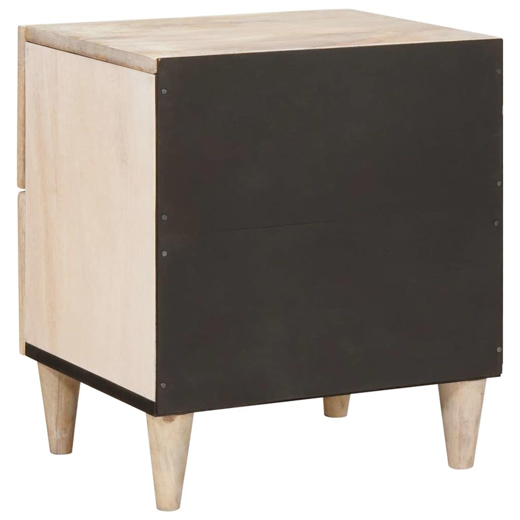 Armadio da Notte Beige 40 x 33 x 46 cm Legno massello di acacia